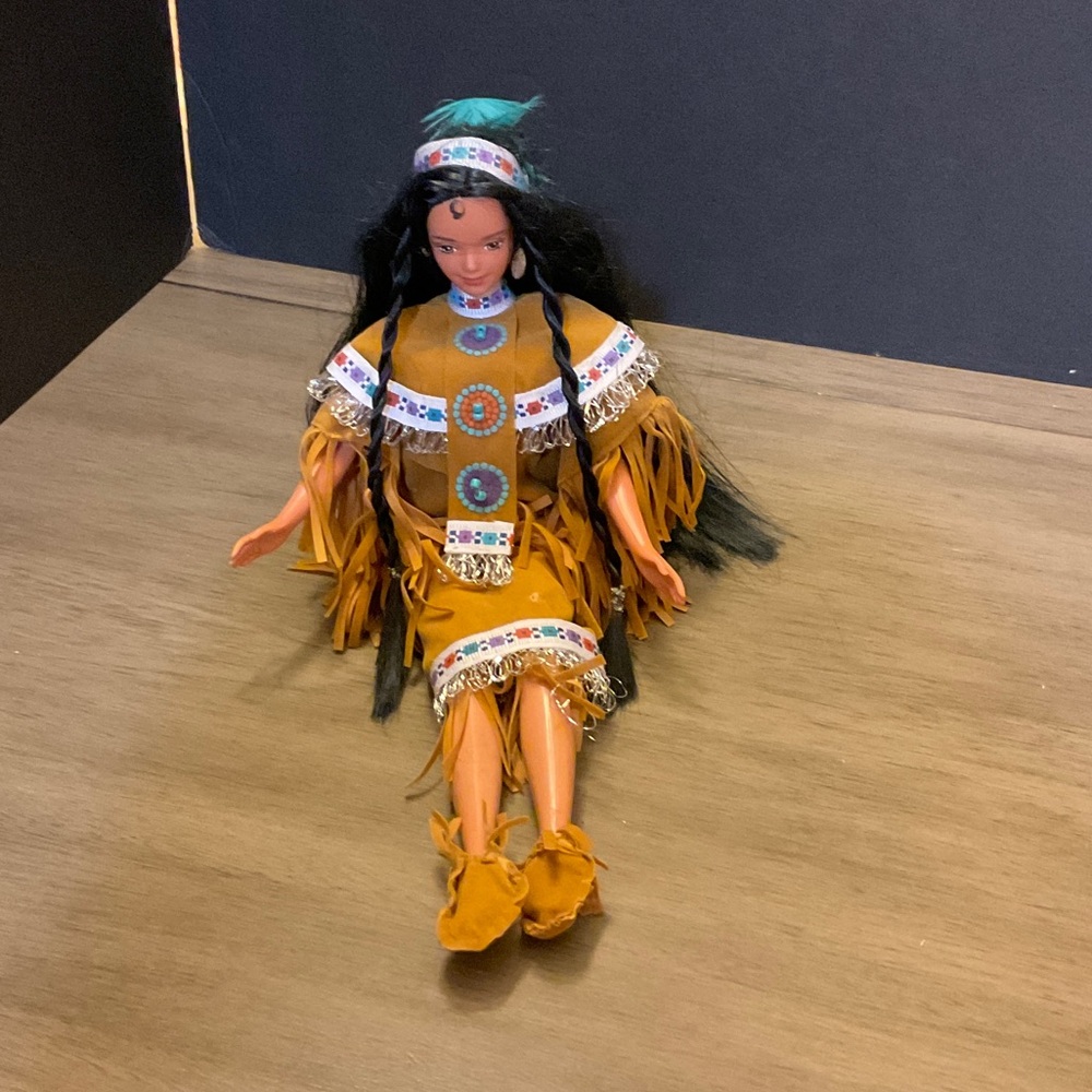 Mattel Doll with Brown and Blue Outfit